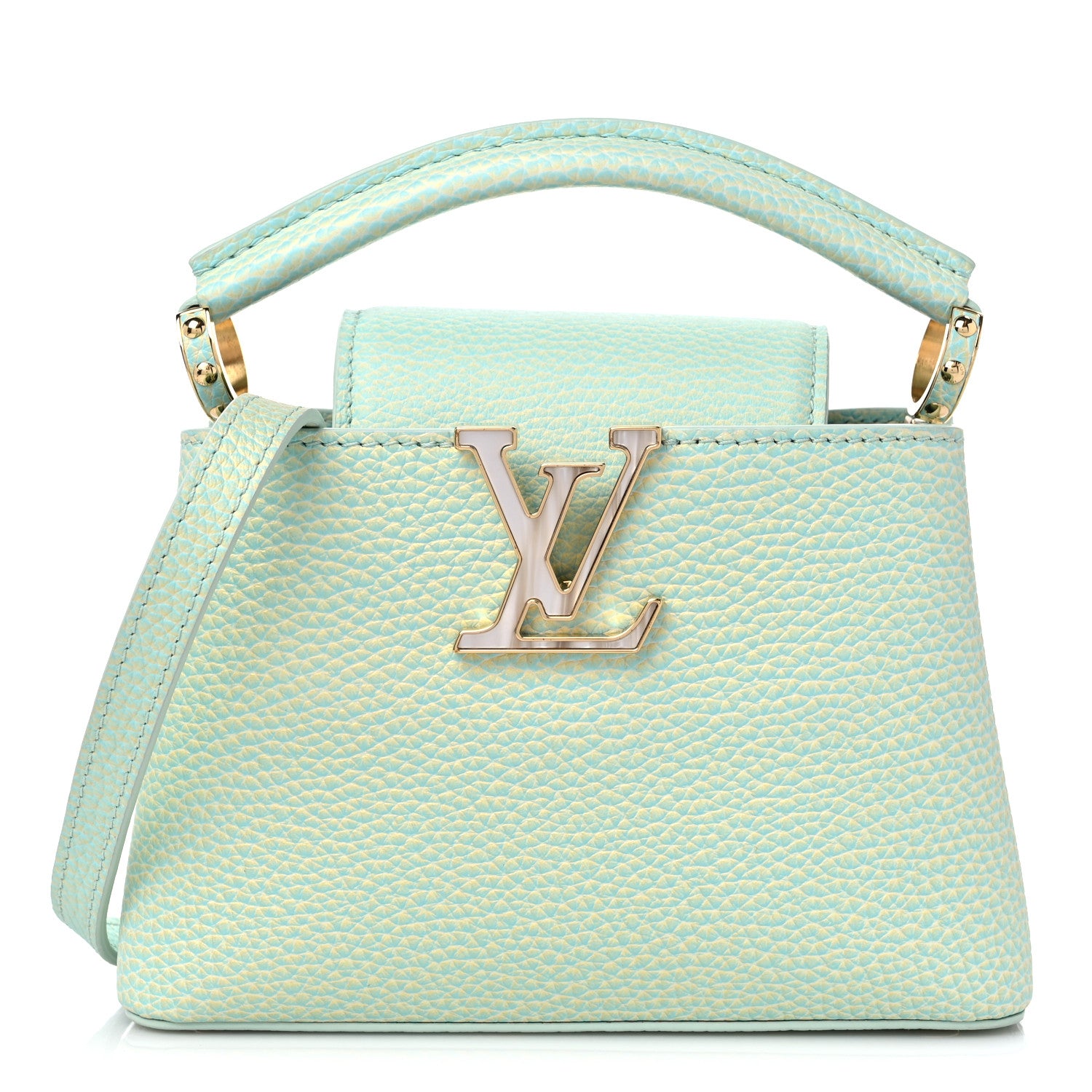 Louis Vuitton Taurillon Summer Stardust Mini Capucines Vert D'eau 1 of 9