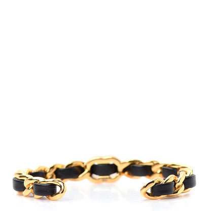 Chanel Lambskin More Is More Cuff Bracelet Black Gold 3 of 4