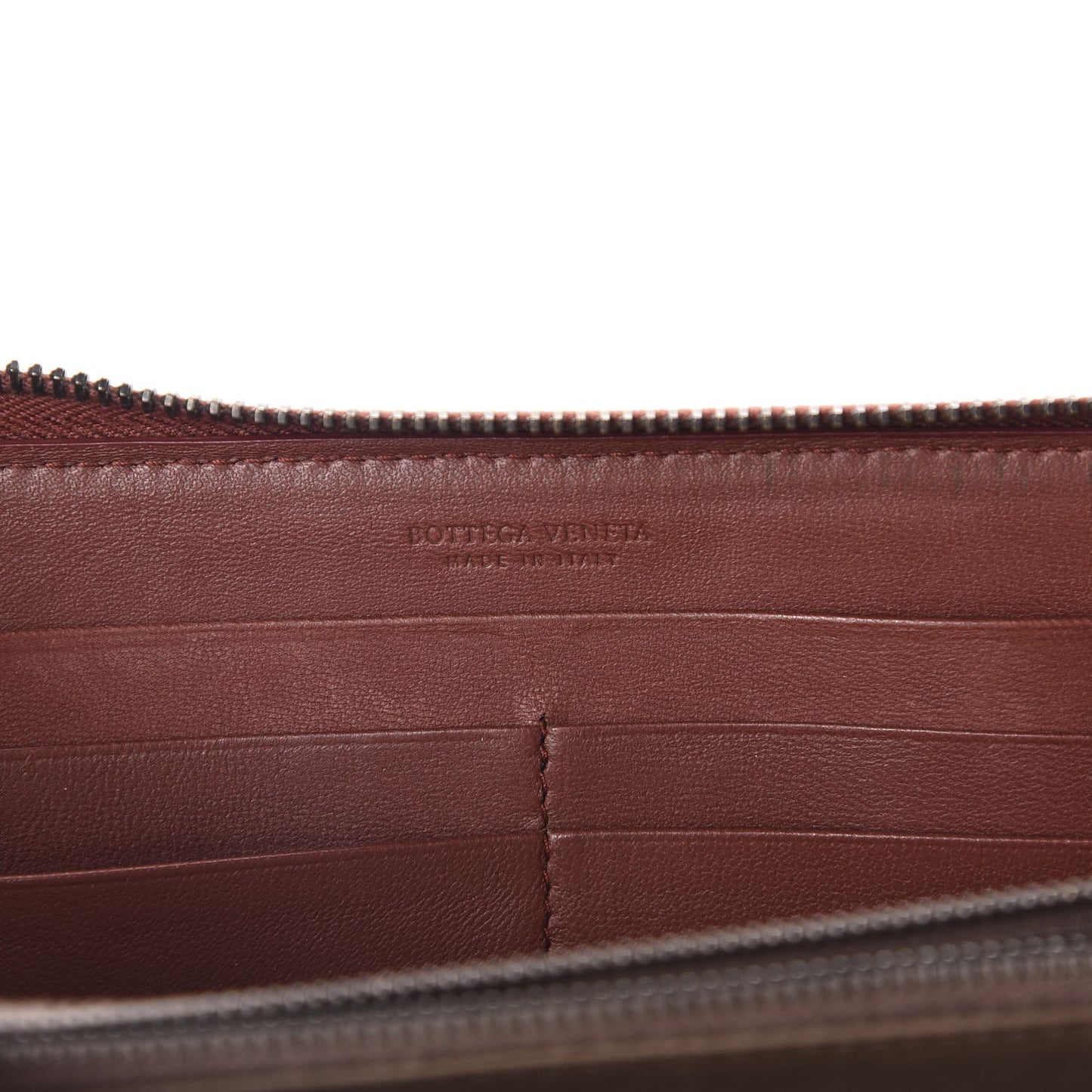 Nappa Intrecciato Zip Around Wallet Canyon