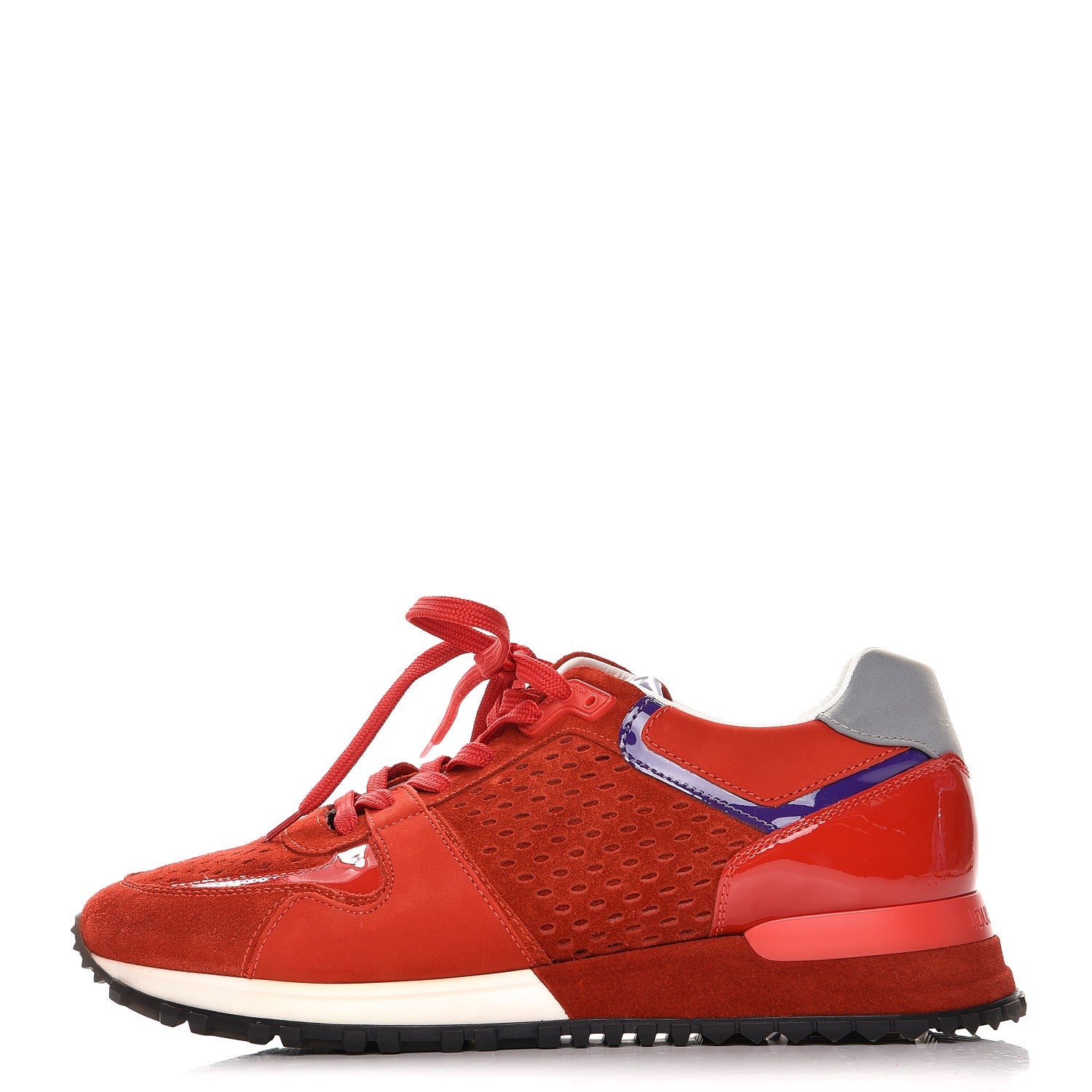 Louis Vuitton Nubuck Calfskin Perforated Run Away Sneakers 35.5 Rouge 1 of 11