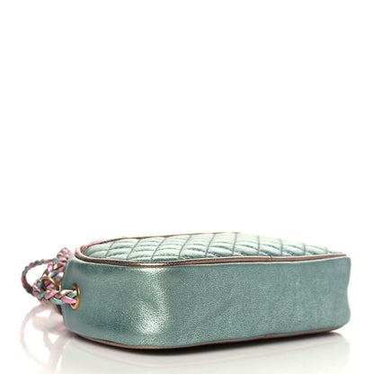 Gucci Laminated Nappa Trapuntata Mini Zumi Dome Shoulder Bag Rosa Lago Rame 4 of 10