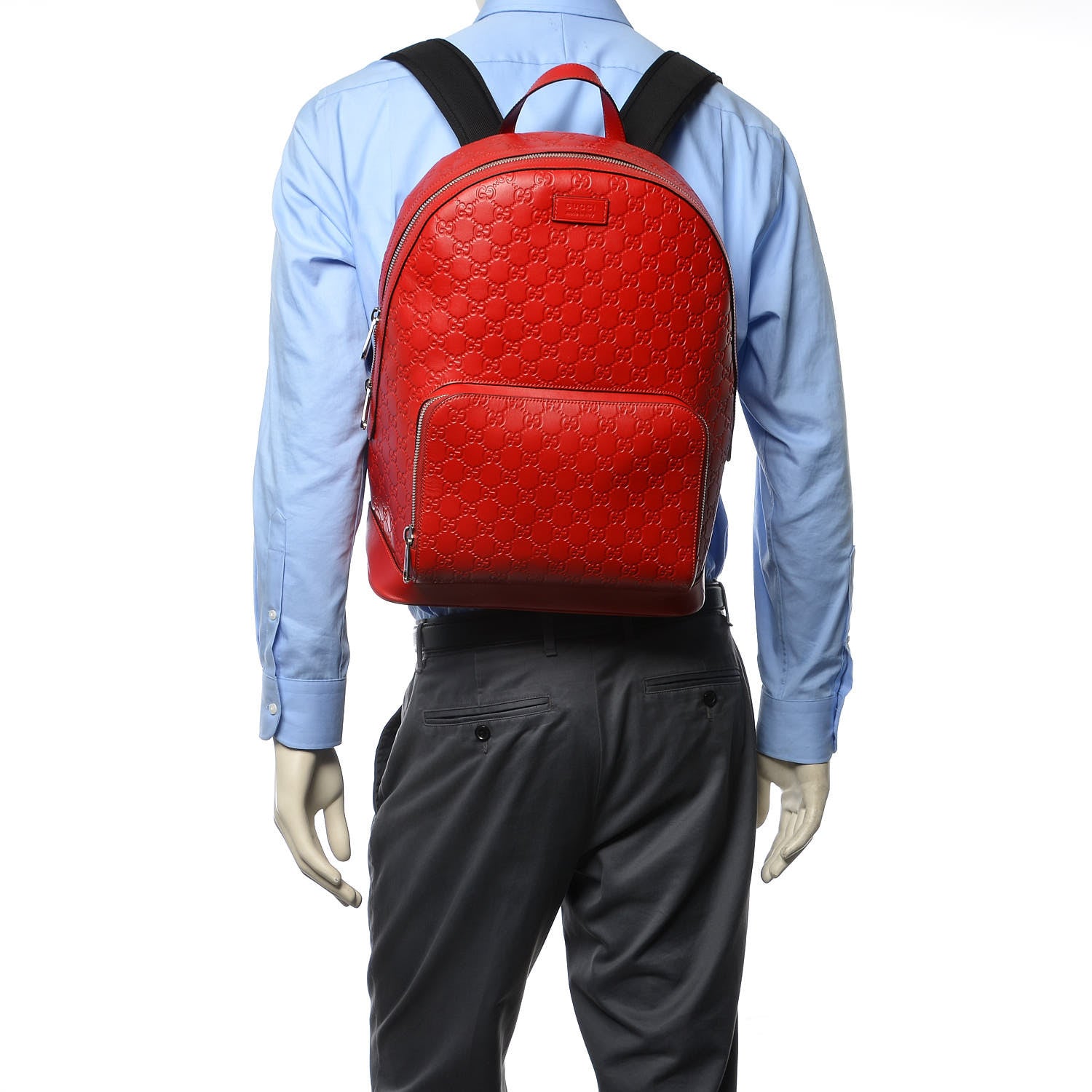 Gucci Guccissima Signature Day Backpack Hibiscus Red 2 of 10