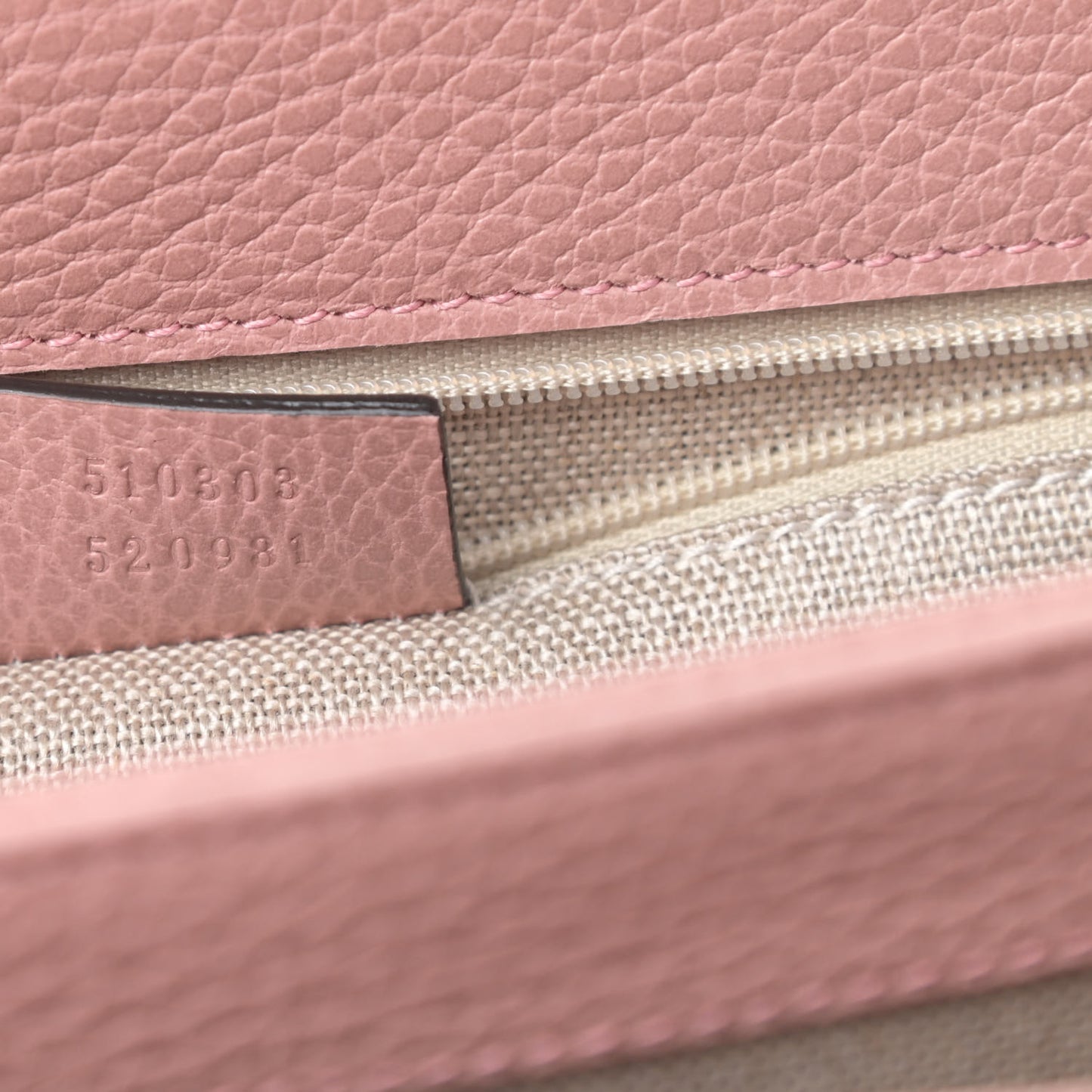 Dollar Calfskin Interlocking G Shoulder Bag Soft Pink