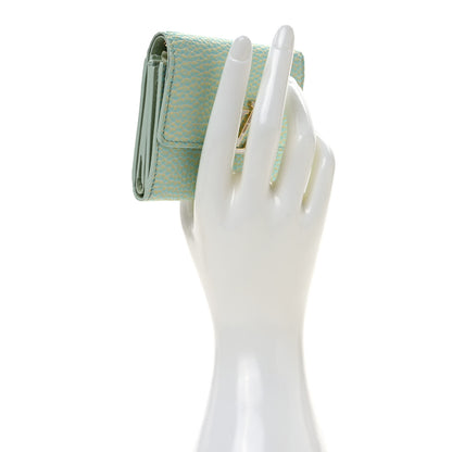 Louis Vuitton Taurillon Summer Stardust Capucines XS Wallet Vert D'Eau 2 of 5