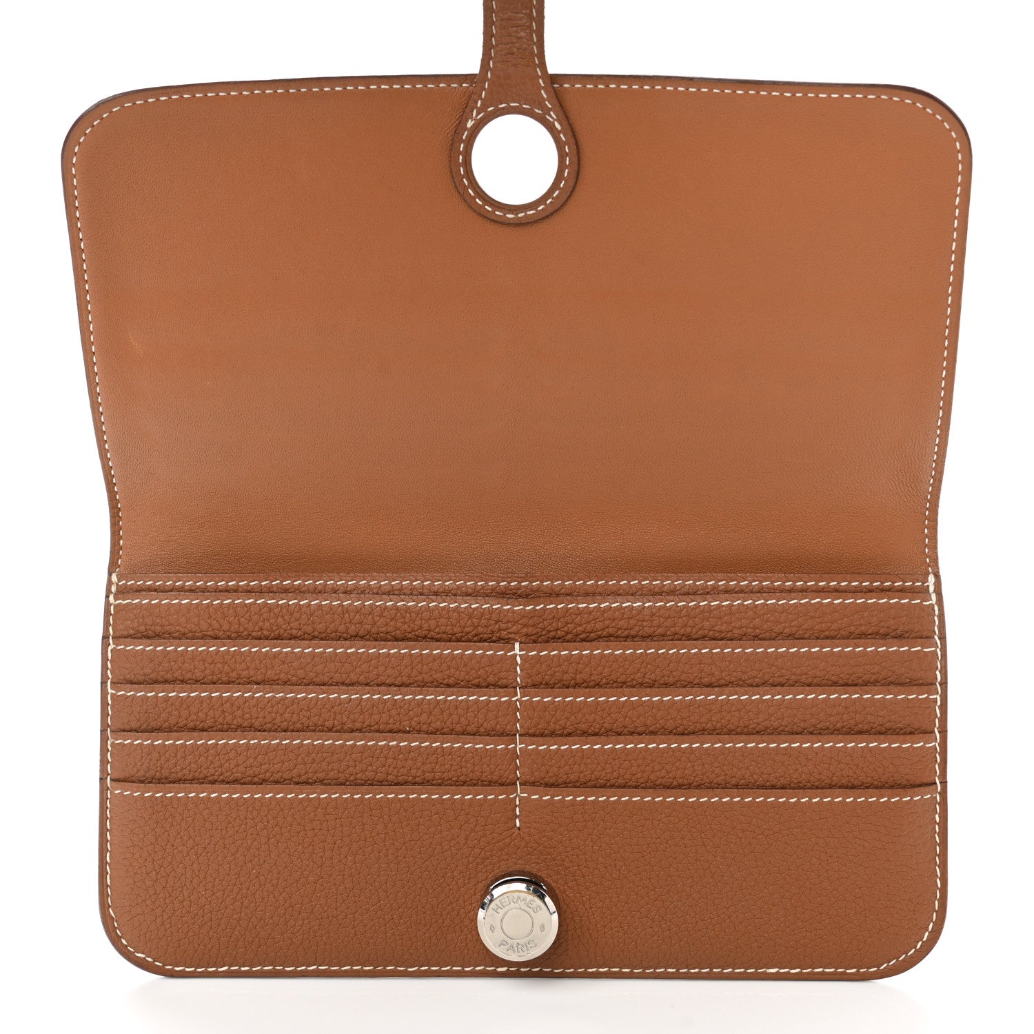 Hermes Togo Dogon Recto Verso Wallet Gold 5 of 7