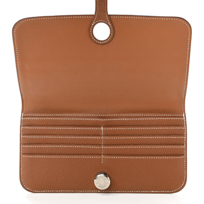 Hermes Togo Dogon Recto Verso Wallet Gold 5 of 7