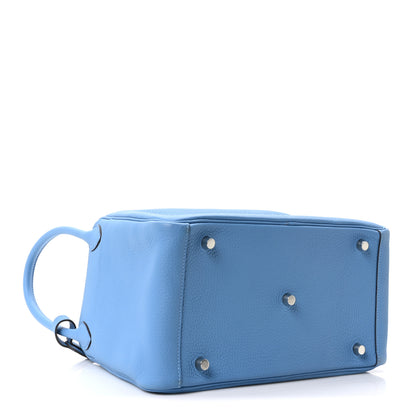 Hermes Taurillon Clemence Lindy 30 Bleu Paradis 4 of 10