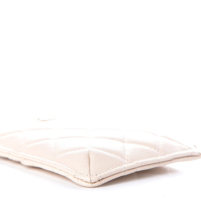 Chanel Caviar Quilted Classic Flat Wallet Pouch Light Beige 8 of 10