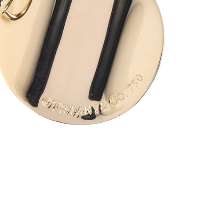 Tiffany 18K Yellow Gold Large Notes Round Drop Earrings 4 of 5