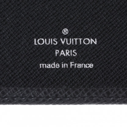Louis Vuitton Taiga Mens Billfold Wallet w 3 Flaps Black 6 of 7