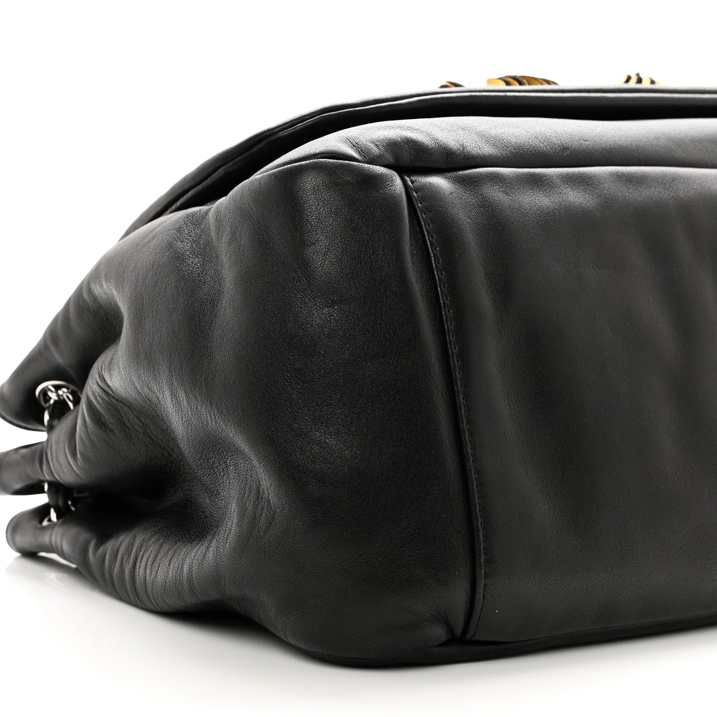 Lambskin CC Disc Accordion Flap Black