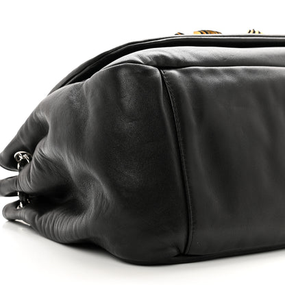 Chanel Lambskin CC Disc Accordion Flap Black 9 of 12
