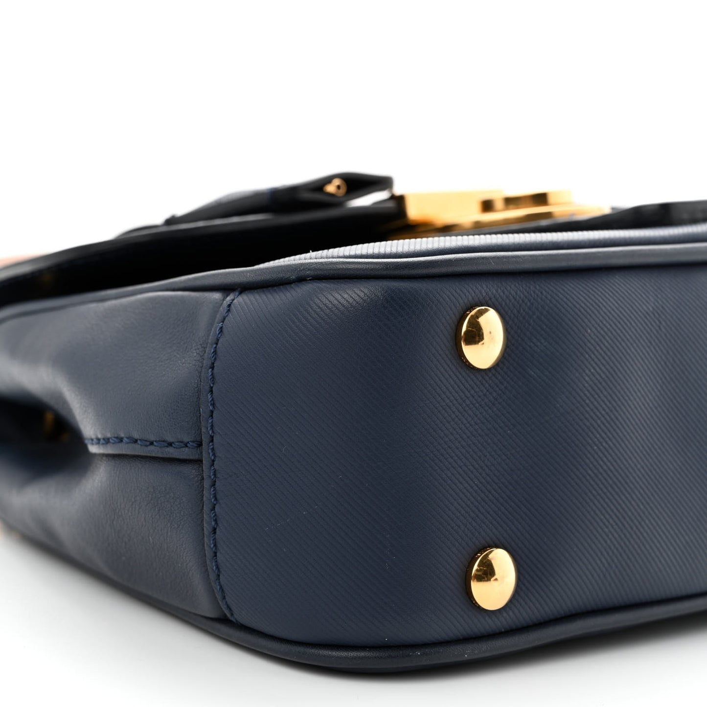 Trench Calfskin Small DK88 Top Handle Bag Ink Blue