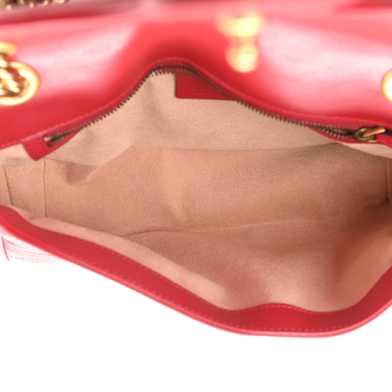 Gucci Calfskin Matelasse Small GG Marmont Shoulder Bag Hibiscus Red 5 of 10