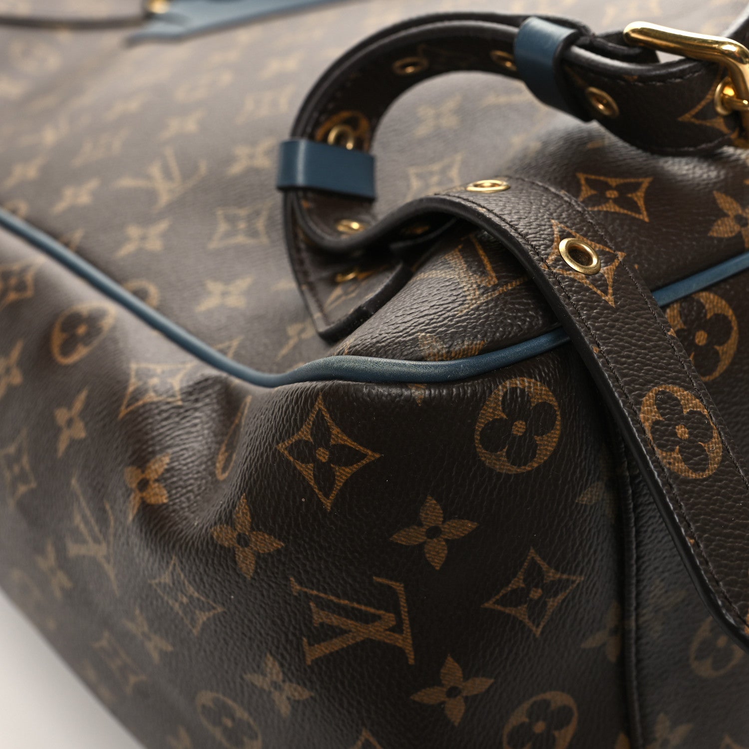 Louis Vuitton Monogram Cuir Slate Backpack Blue 10 of 11