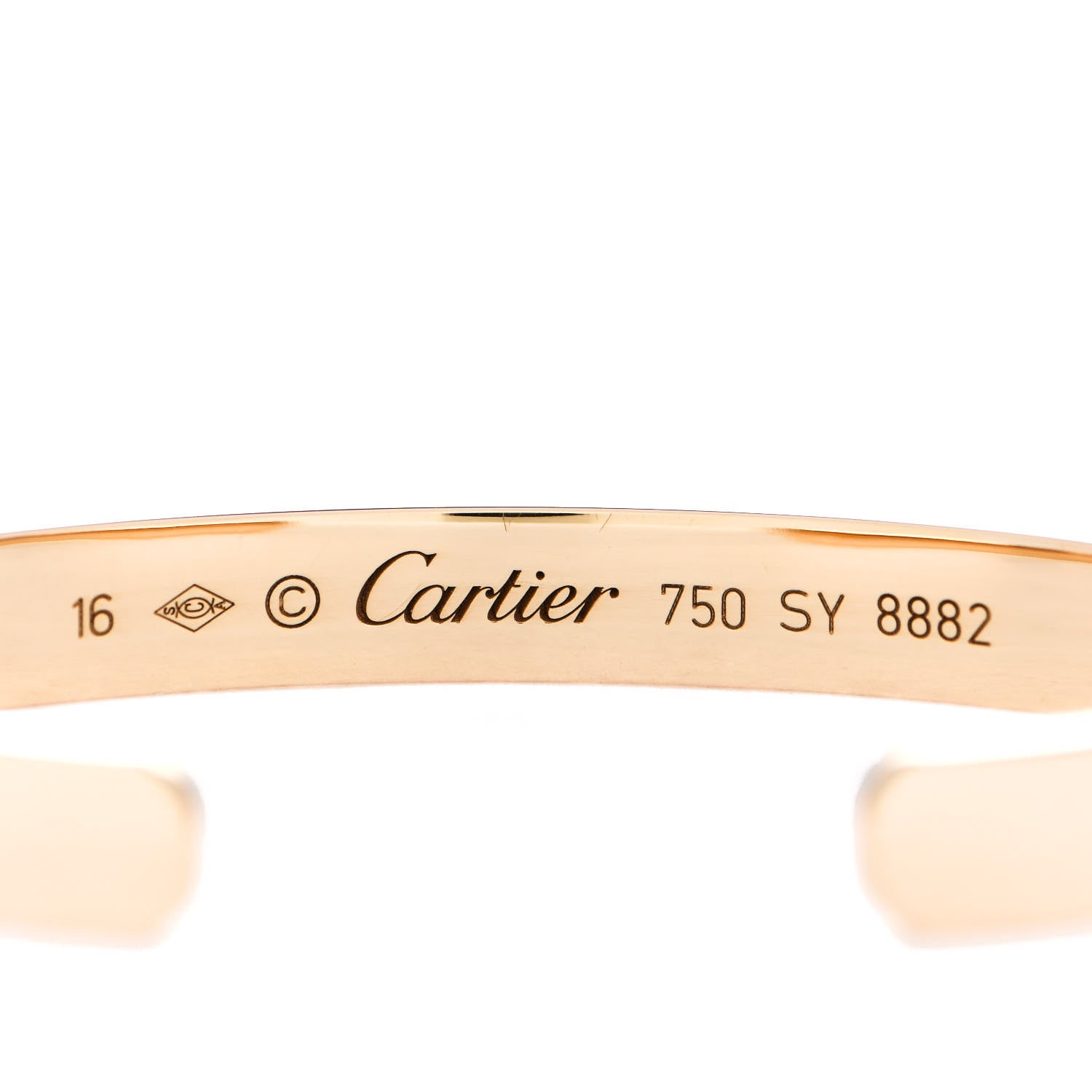 Cartier 18K Yellow Gold LOVE Cuff Bracelet 16 3 of 3