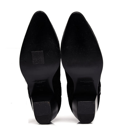 Saint Laurent Suede Rock 40 Stars Ankle Boots 35 Black 6 of 10