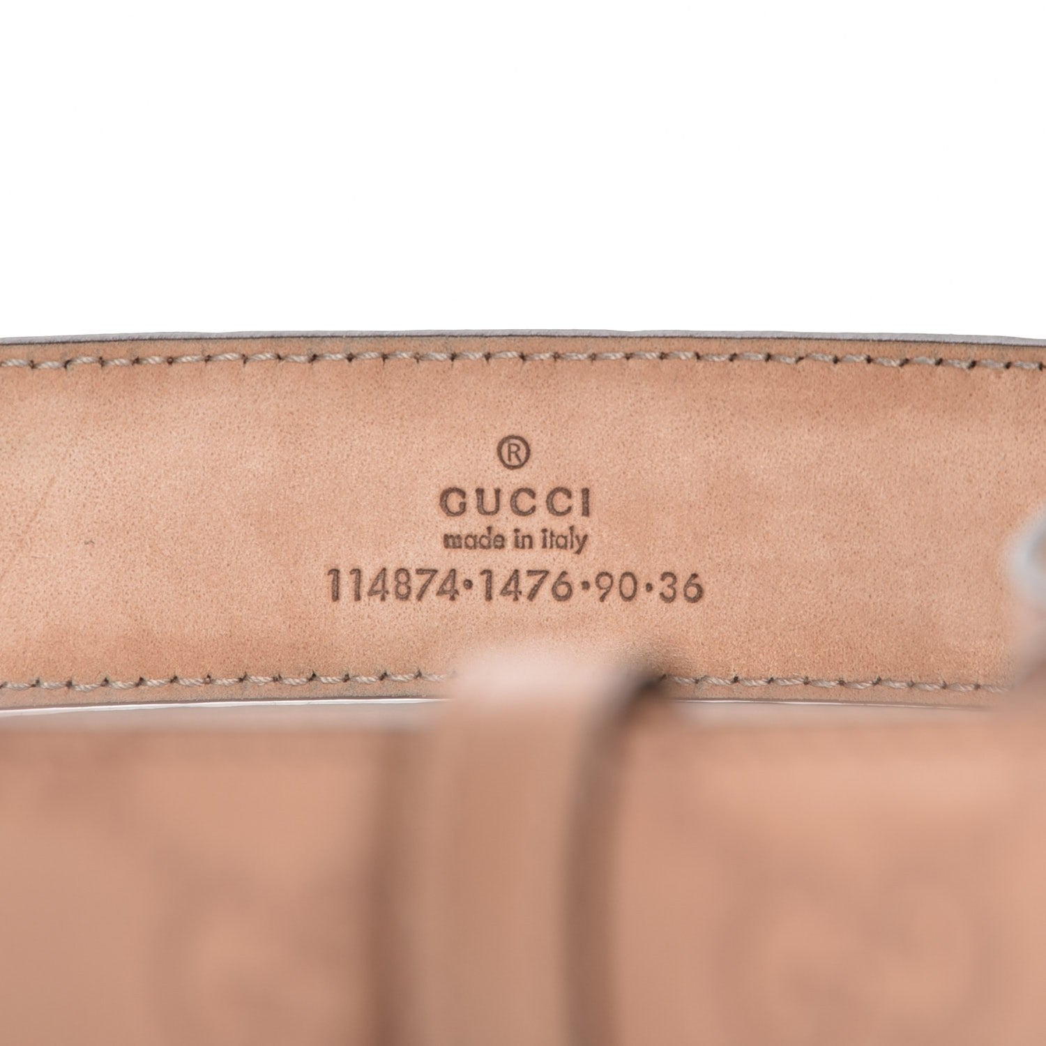 Gucci Guccissima Interlocking G Belt 90 36 Winter Rose 6 of 6