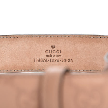 Gucci Guccissima Interlocking G Belt 90 36 Winter Rose 6 of 6