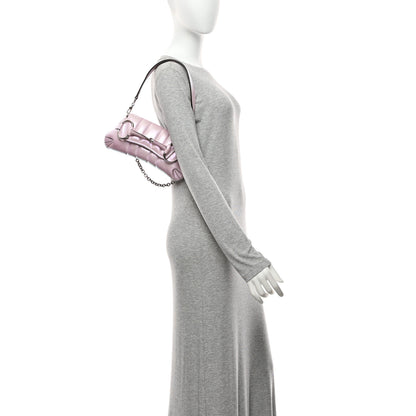 Gucci Iridescent Nappa Vertical Matelasse Small Maxi Horsebit Chain Shoulder Bag Escape Pink 2 of 10