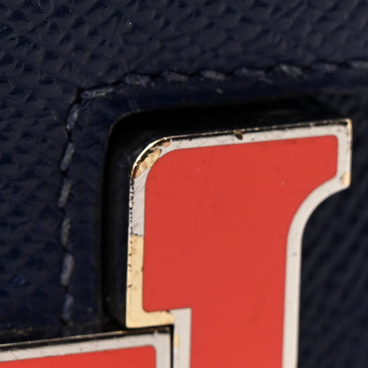 Hermes Epsom Enamel Constance 18 Bleu Saphir Orange Poppy 13 of 17