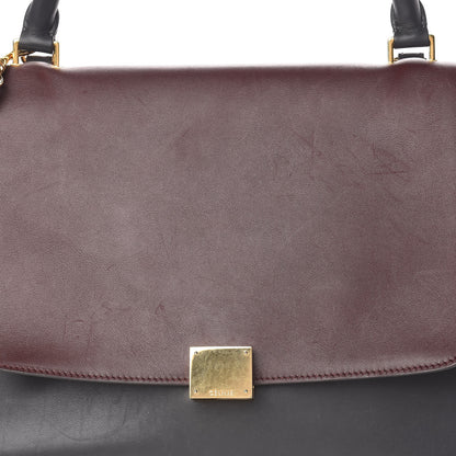 Celine Smooth Calfskin Suede Medium Tri-Color Trapeze Burgundy 7 of 18