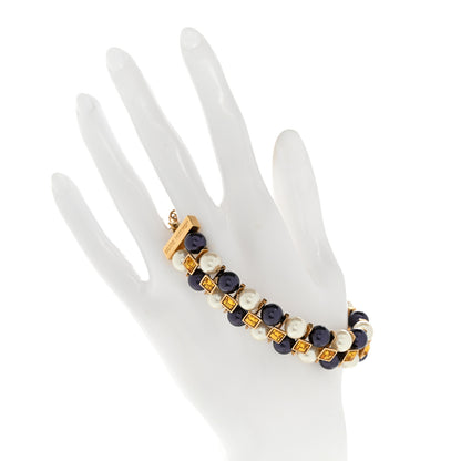 Louis Vuitton Pearl Crystal Cry Me A River Bracelet 2 of 6