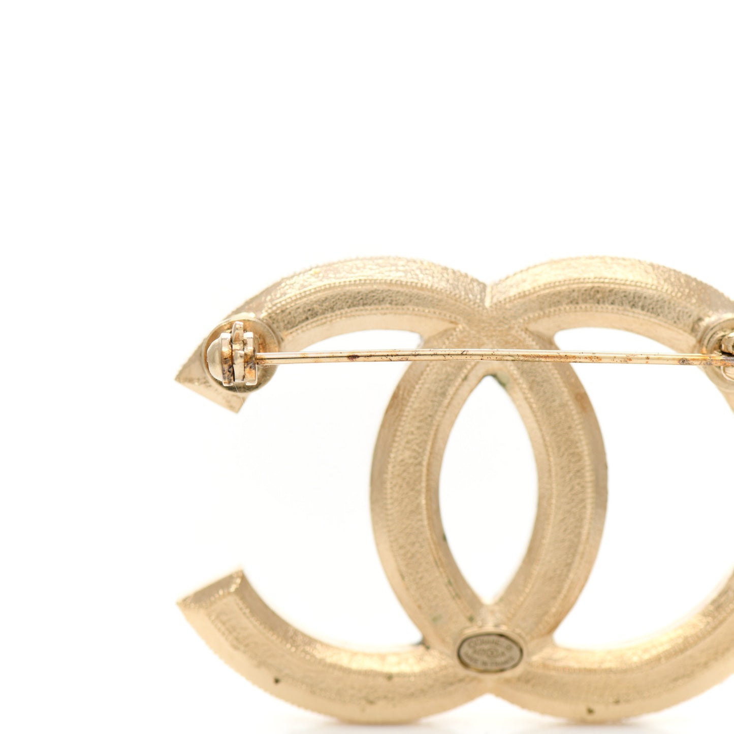 Pearl CC Brooch Gold