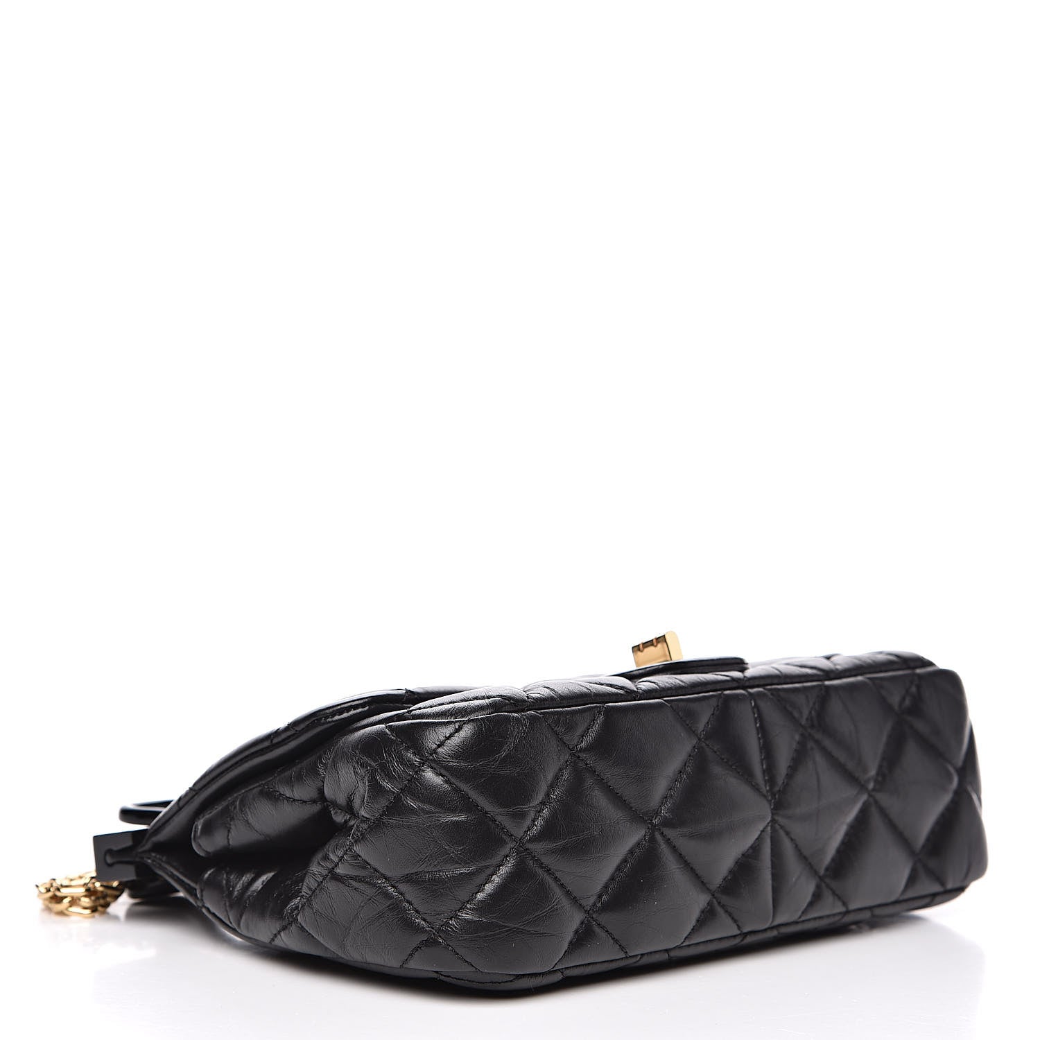 Chanel Aged Calfskin Quilted 2.55 Reissue Mini Hanger Flap Black 4 of 13