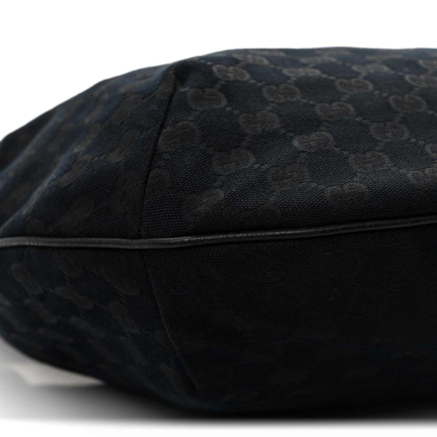Monogram Web Medium Half Moon Hobo Black