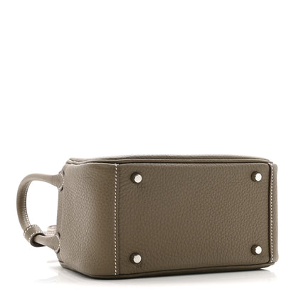 Hermes Taurillon Clemence Mini Lindy 20 Etoupe 4 of 11