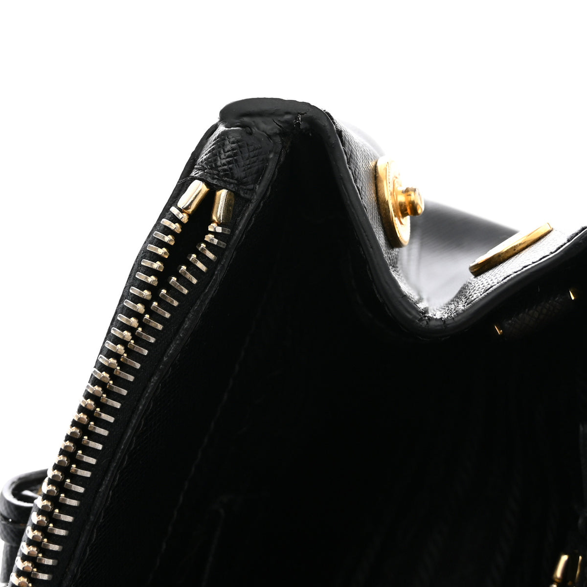Saffiano Small Galleria Double Zip Tote Black