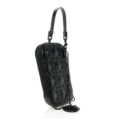 Christian Dior Calfskin Cannage Diamond Cannage Phone Holder Black 3 of 10