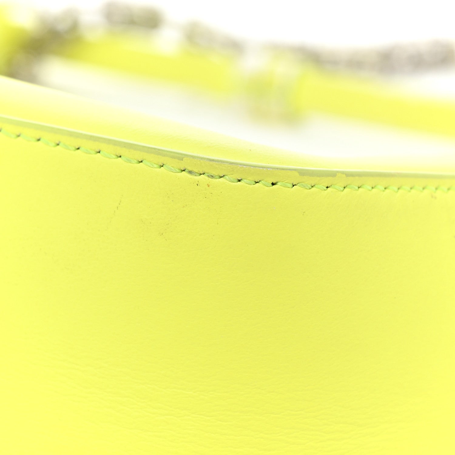 Givenchy Smooth Calfskin Small Moon Cut Out Shoulder Bag Fluo Yellow 20 of 23