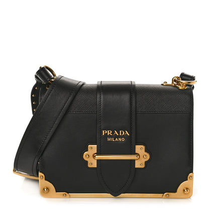 Prada City Calf Saffiano Cahier Bag Black 1 of 8