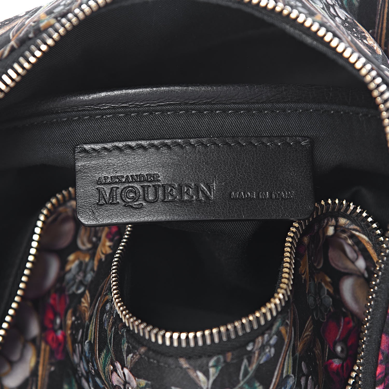 Alexander McQueen Silk Floral Print De Manta Clutch Black Multicolor 7 of 8