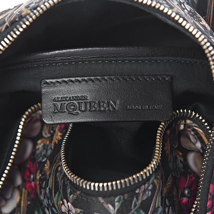 Alexander McQueen Silk Floral Print De Manta Clutch Black Multicolor 7 of 8