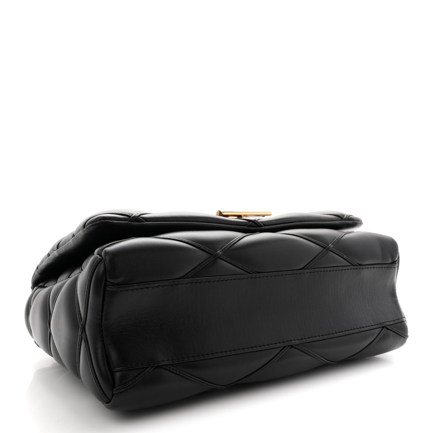 Louis Vuitton Lambskin Malletage Top Handle GO-14 GM Black 5 of 10