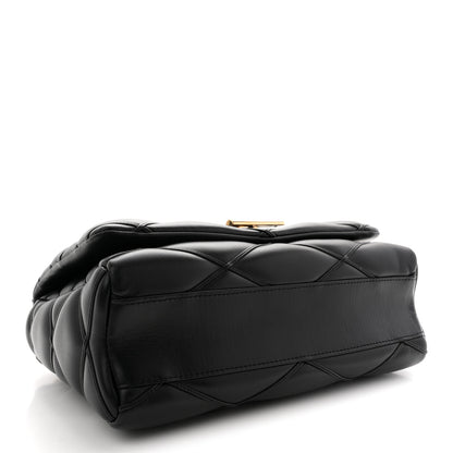 Louis Vuitton Lambskin Malletage Top Handle GO-14 GM Black 5 of 10