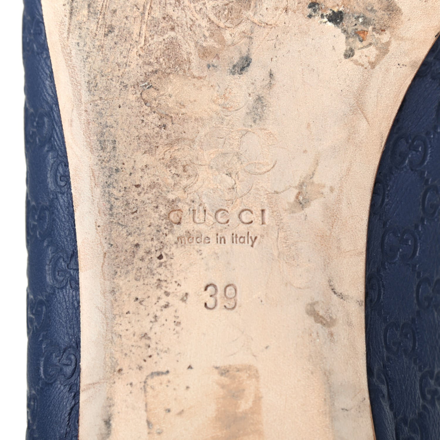 Gucci Microguccissima Flats 39 Navy 7 of 8