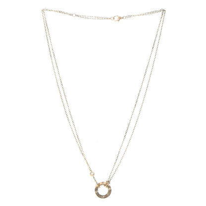 Cartier 18K Yellow Gold 2 Diamond LOVE Necklace 3 of 8