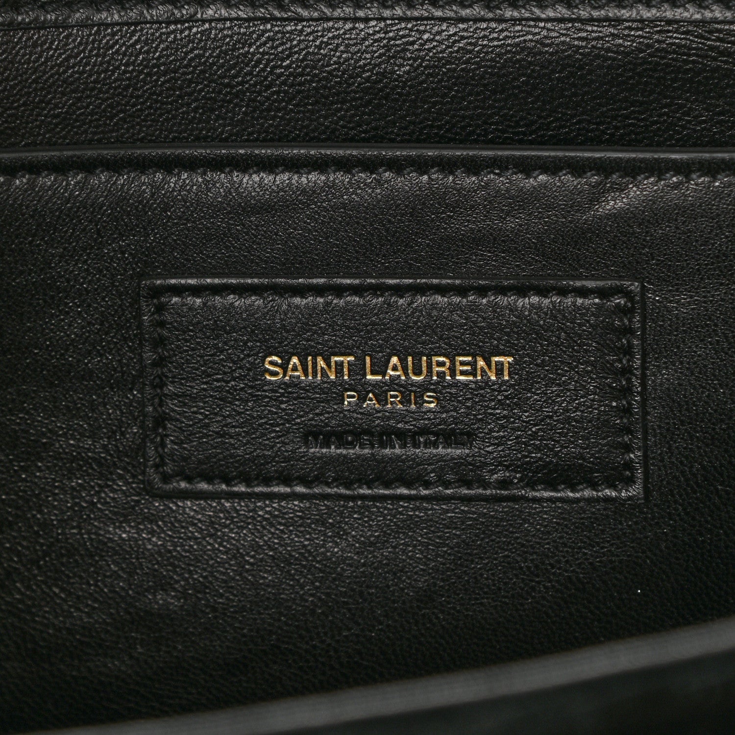 Saint Laurent Velvet Crystal Studded Classic Monogram Clutch Black 6 of 8