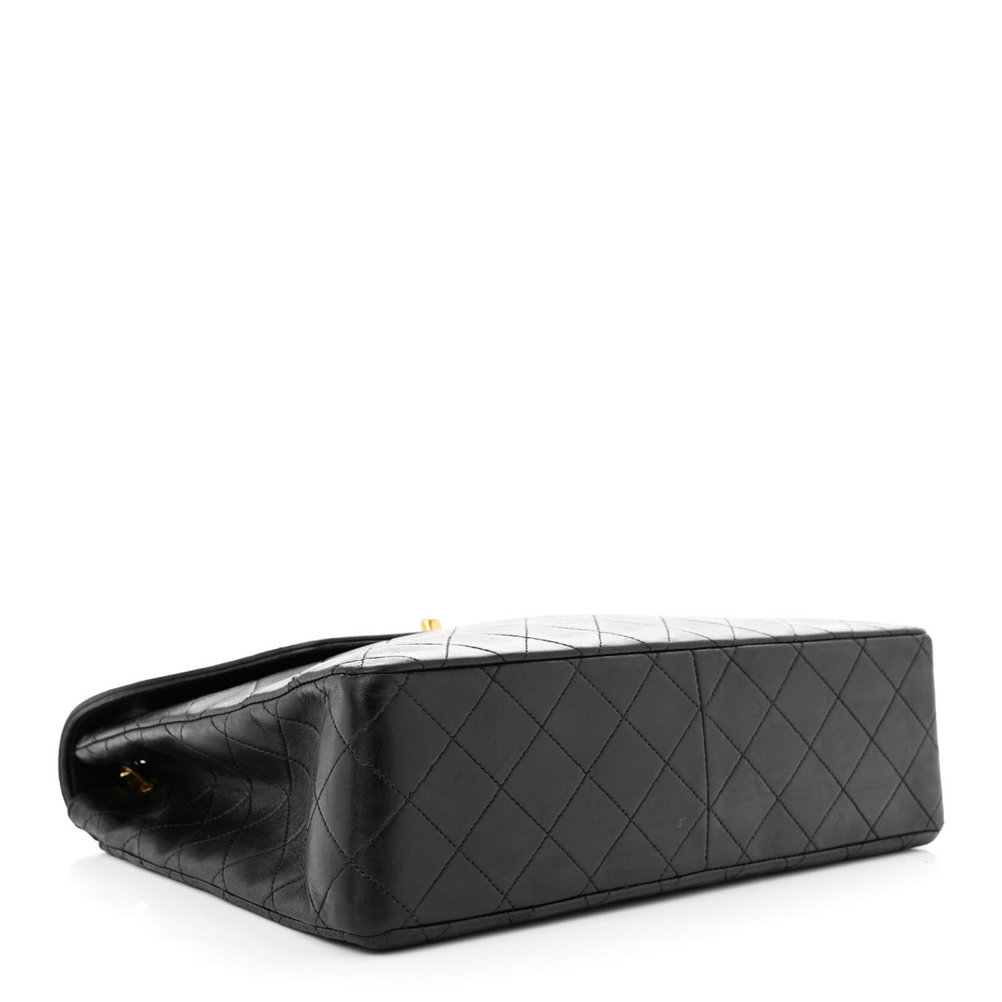 Lambskin Quilted Single Flap Black