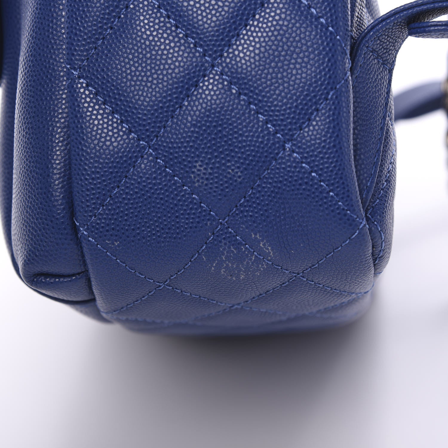 Chanel Caviar Quilted Large CC Day Backpack Blue 9 of 13