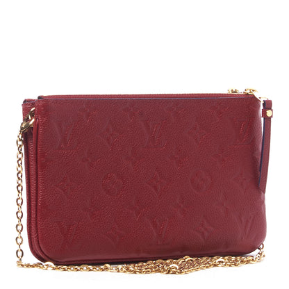 Louis Vuitton Empreinte Double Zip Pochette Cherry Berry 2 of 9