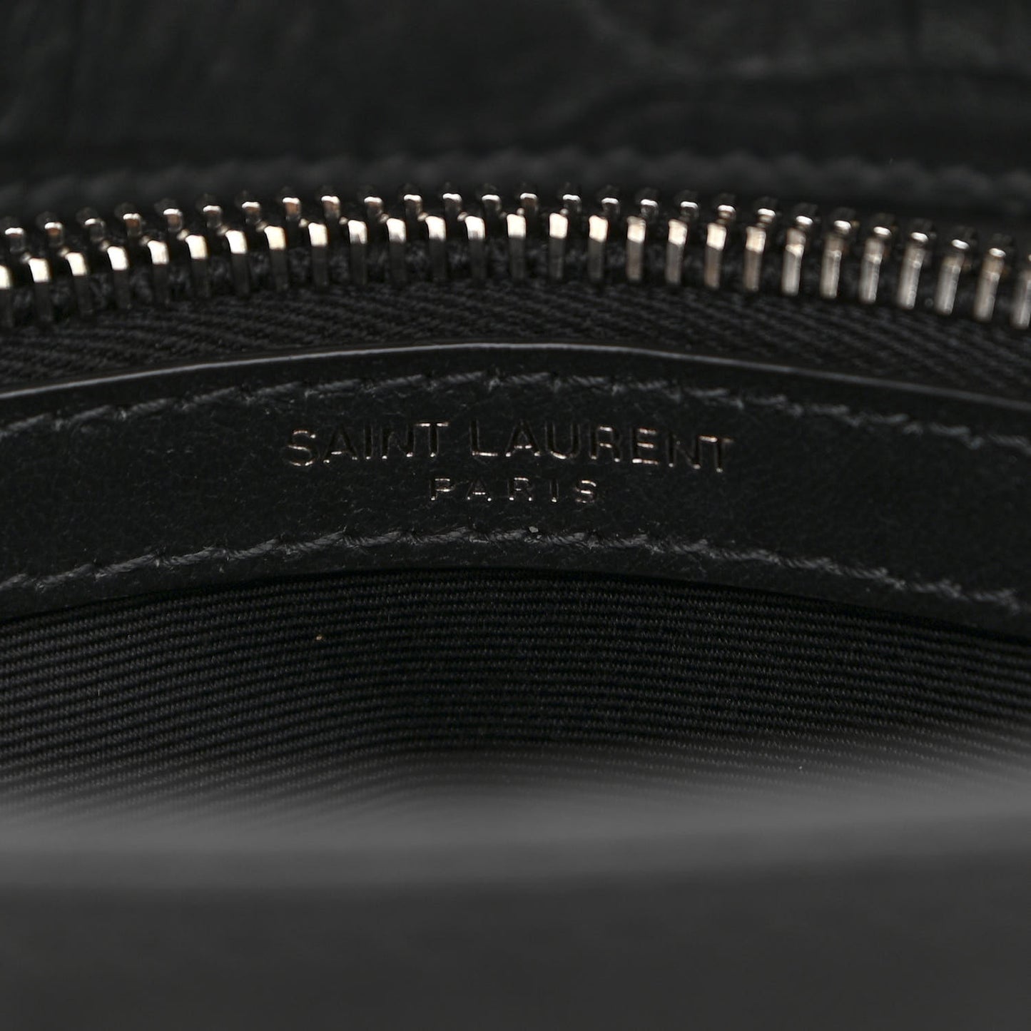 Calfskin Crocodile Embossed Medium West Hollywood Monogram Fold-Over Grey