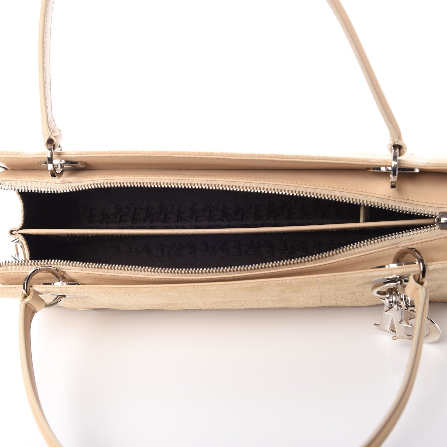 Christian Dior Suede Cannage Stitched East West Lady Dior Beige 5 of 14