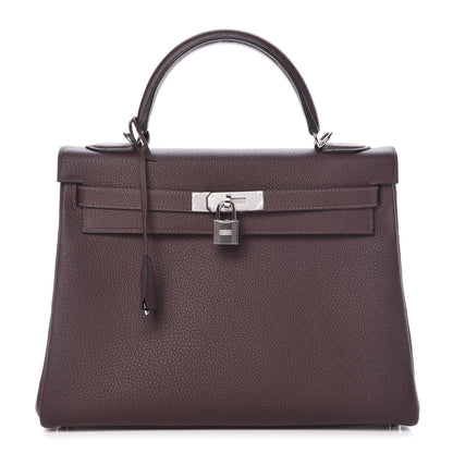 Hermes Togo Kelly Retourne 32 Chocolate 1 of 39