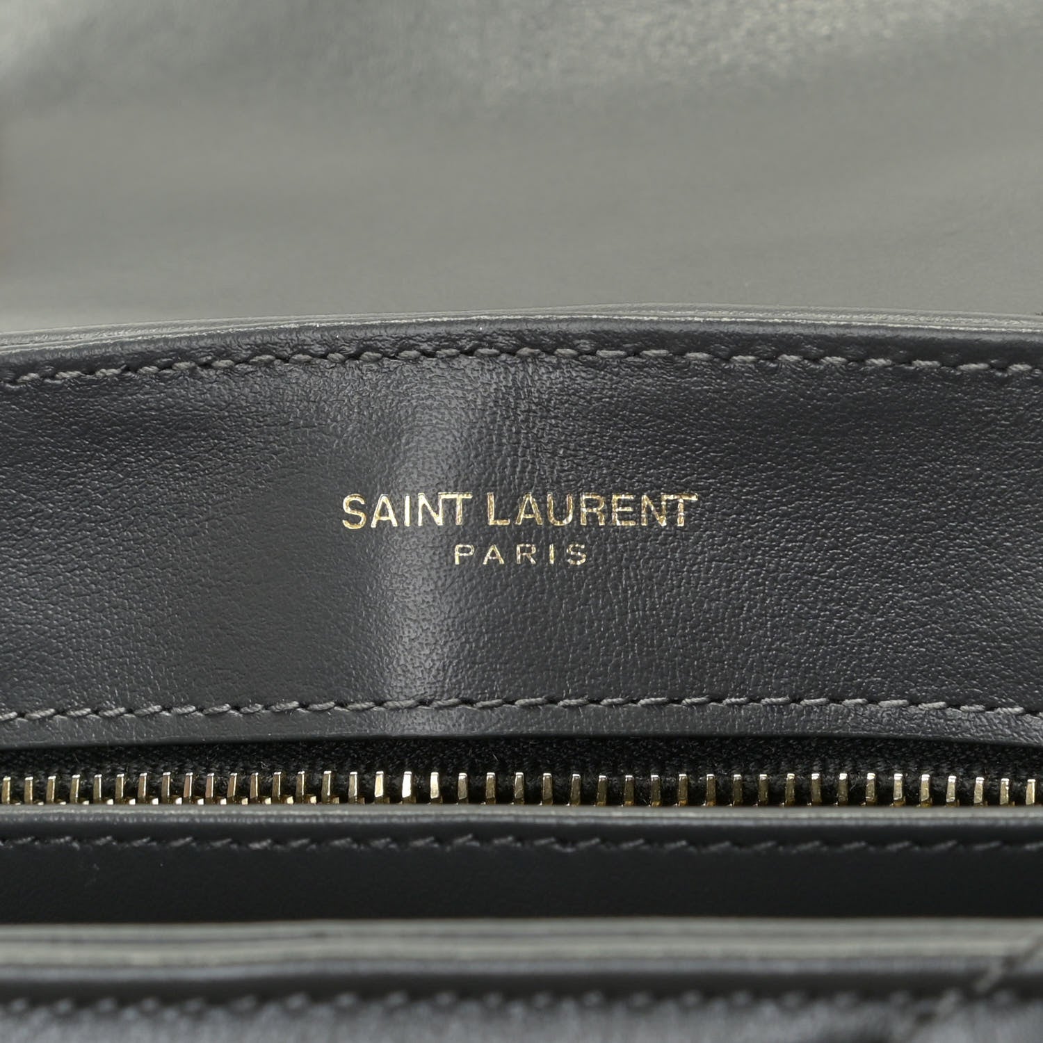 Saint Laurent Calfskin Y Quilted Monogram Toy Loulou Satchel Storm 7 of 15