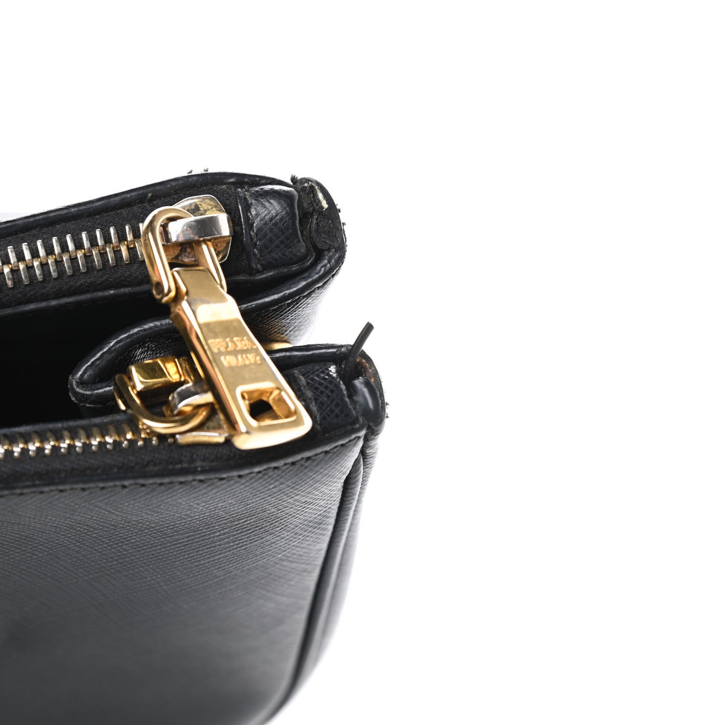 Saffiano Large Galleria Double Zip Tote Black